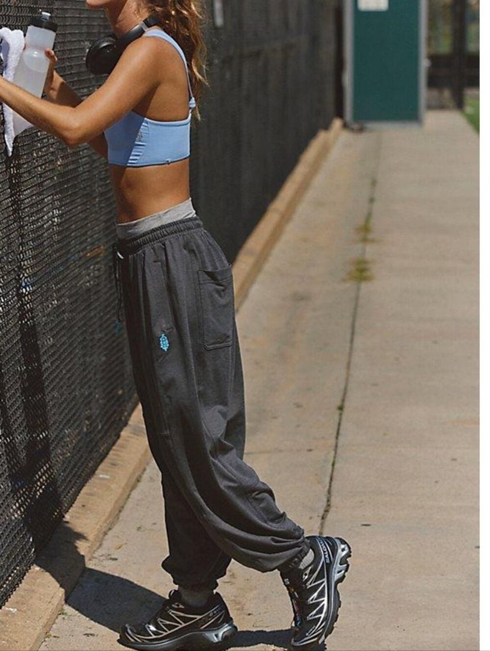 NWT Free People FP Movement Get Heated Pants- black combo gray - Size S - Picture 2 of 7